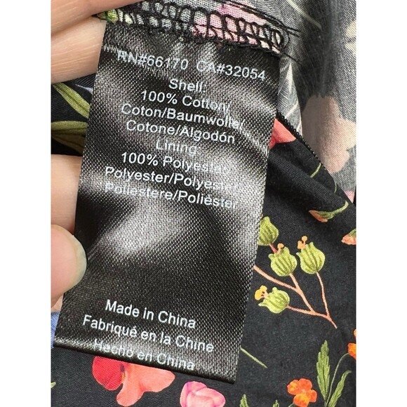 Anthropologie Jumpsuit‎ Hutch Poplin Forest Blue Botanical Floral Womens XSmall - Picture 14 of 15